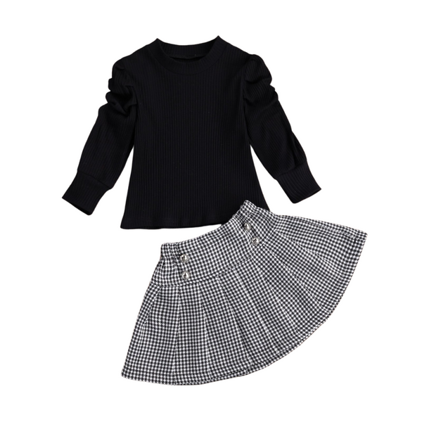 Nina Houndstooth Skirt Set