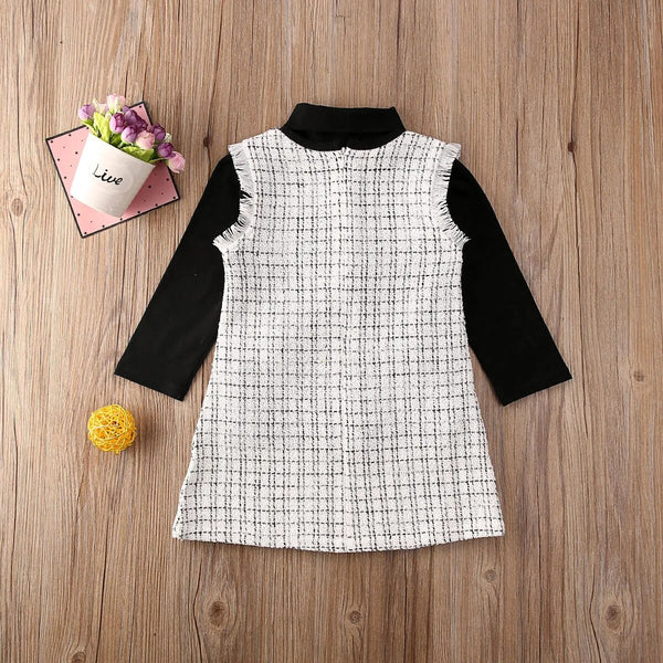 Margo Turtleneck Tweed Dress