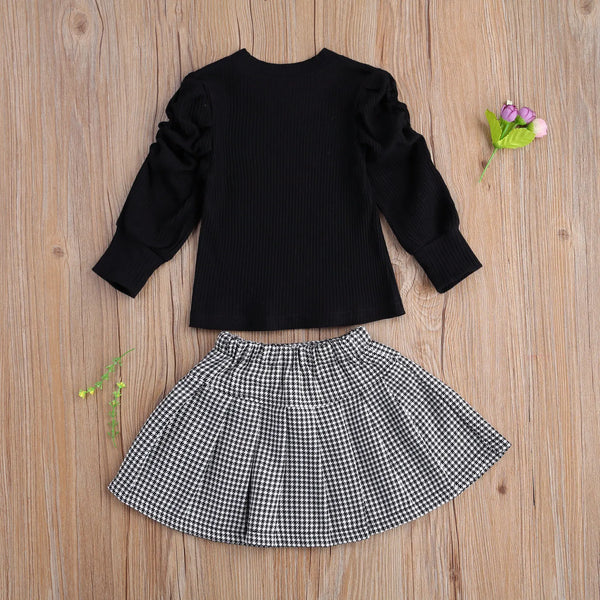 Nina Houndstooth Skirt Set