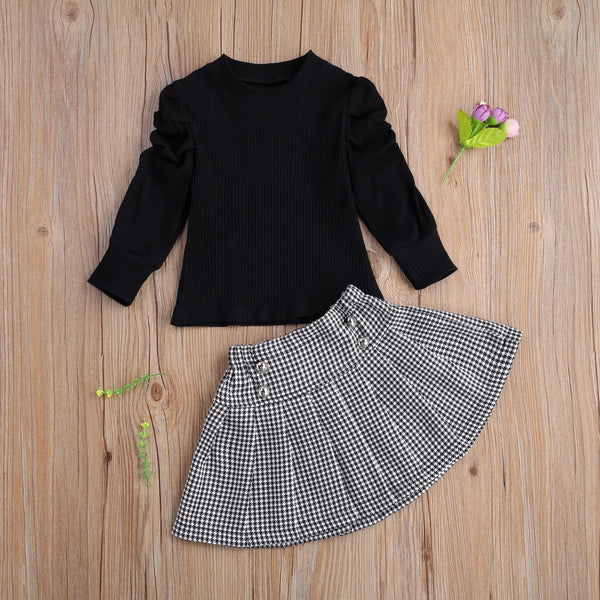 Nina Houndstooth Skirt Set