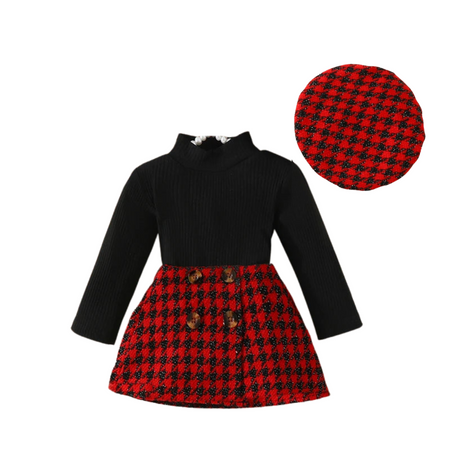 Ivy Tartan Pinafore Romper Set