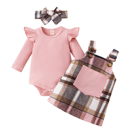 Dion Houndstooth Pinafore Set