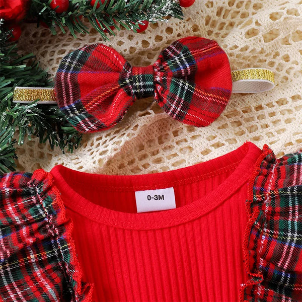 Ivy Tartan Pinafore Romper Set