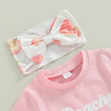 'Peachy' Print Shorts Set