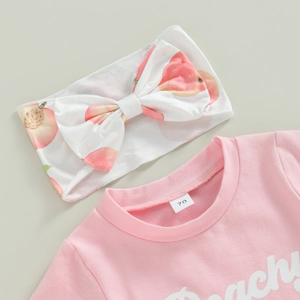 'Peachy' Print Shorts Set