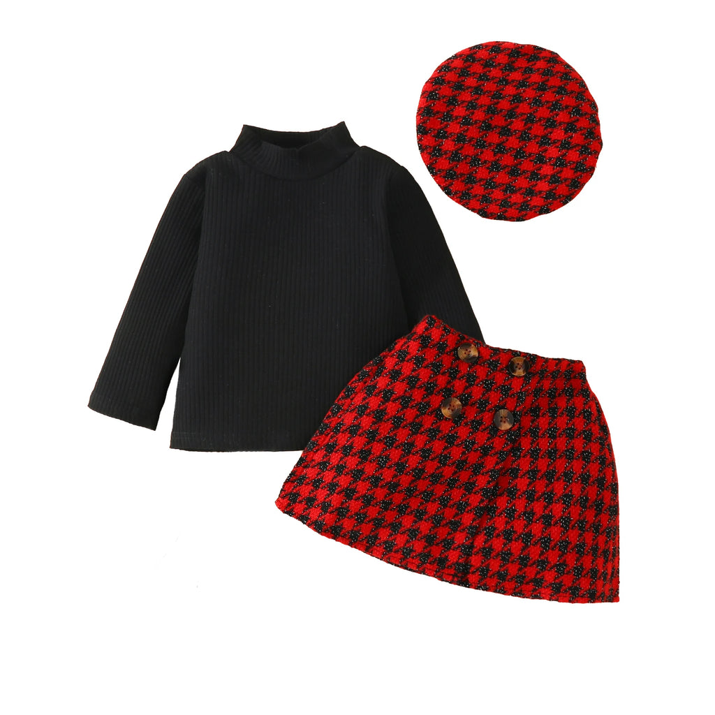 Anna Houndstooth Skirt Set