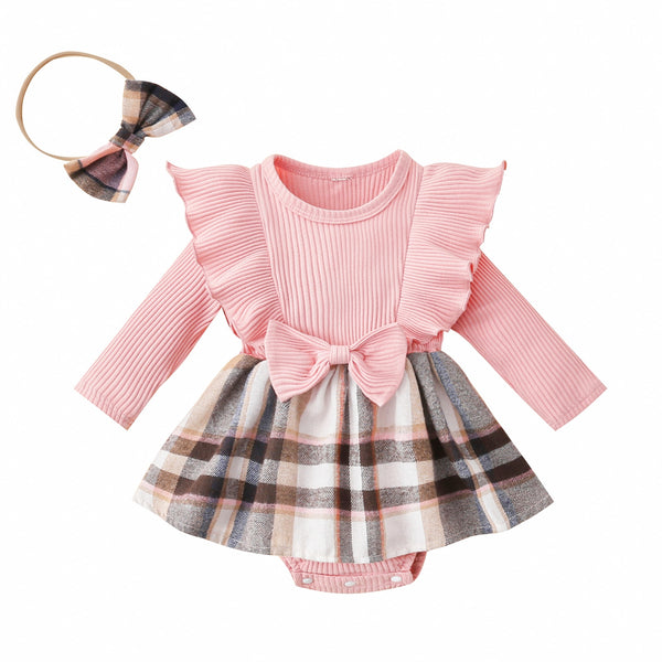 Marsha Ruffle Plaid Romper Set