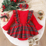 Ivy Tartan Pinafore Romper Set