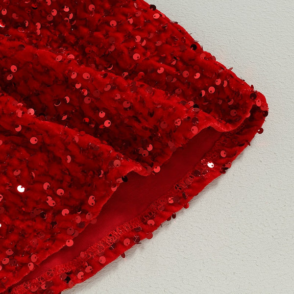 Dana Sequin Pinafore Dress Set