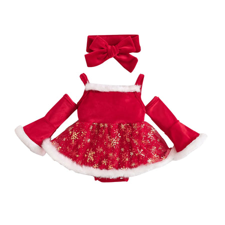 Holly Tartan Sleeved Romper Set