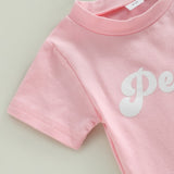 'Peachy' Print Shorts Set
