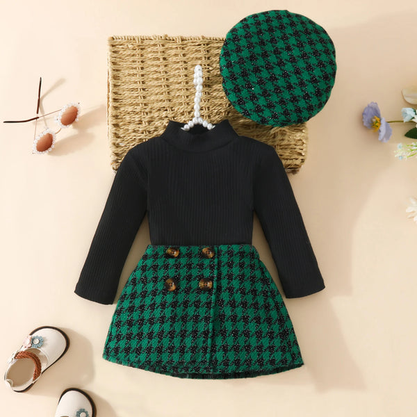 Anna Houndstooth Skirt Set