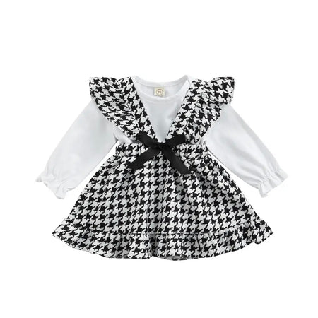 Dion Houndstooth Pinafore Set