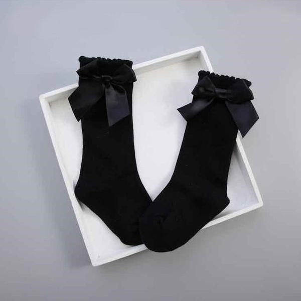Satin Bow Socks