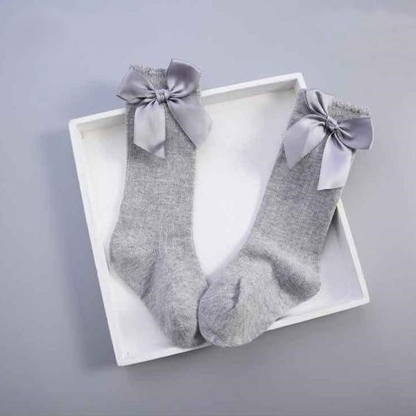 Satin Bow Socks