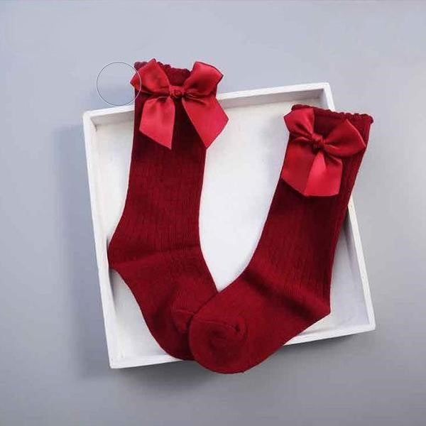 Satin Bow Socks