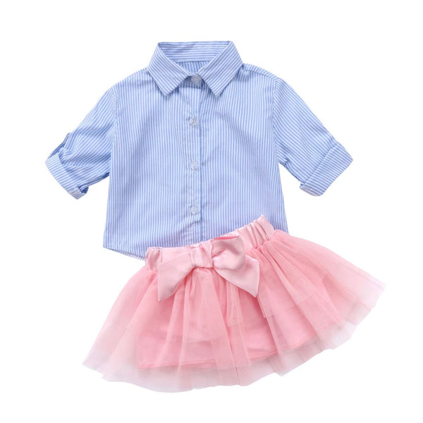 Carly Pin Stripe Tutu Set