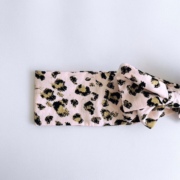 Pretty in Pink Leopard Print Headwrap