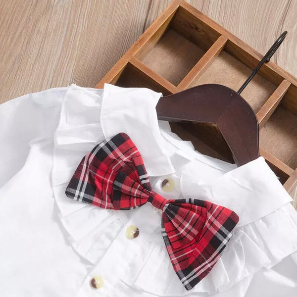 Mistletoe Tartan Skirt Set