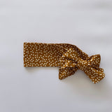 Salted Caramel Polka Dot Headwrap