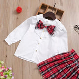 Mistletoe Tartan Skirt Set