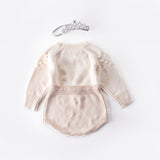 Grace Pompom Heart Knit Romper