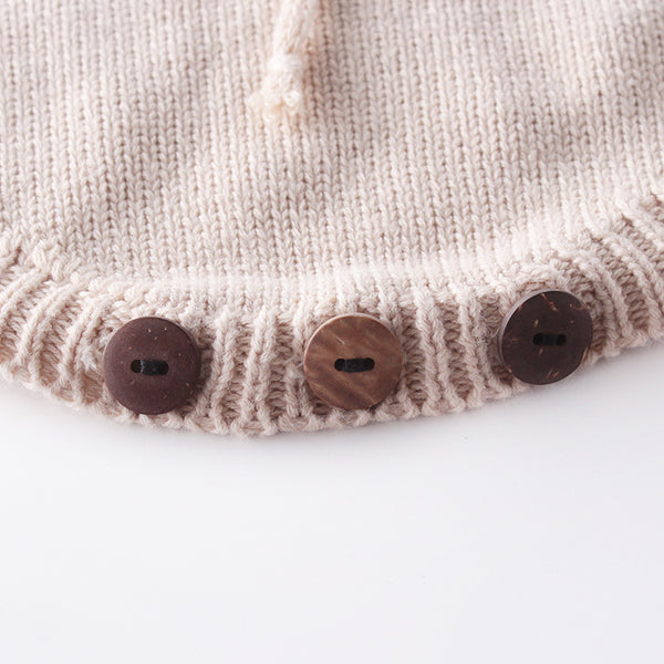 Grace Pompom Heart Knit Romper