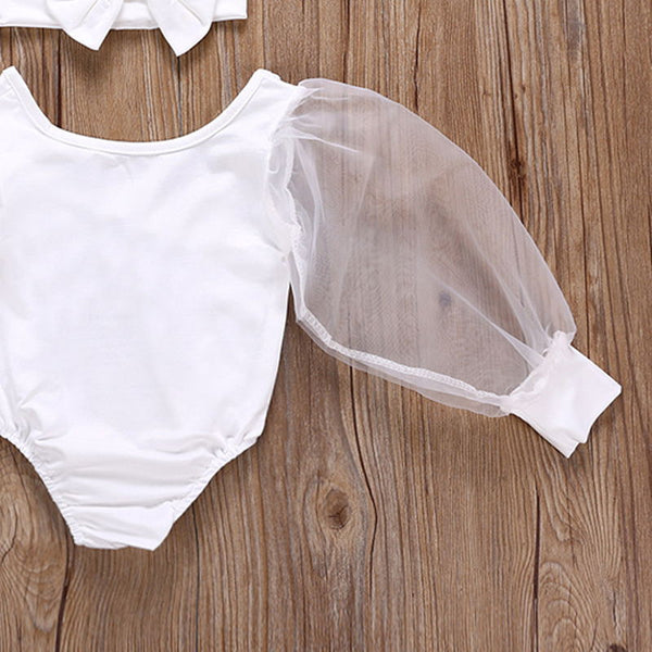 Adele Mesh Sleeve Bodysuit Set