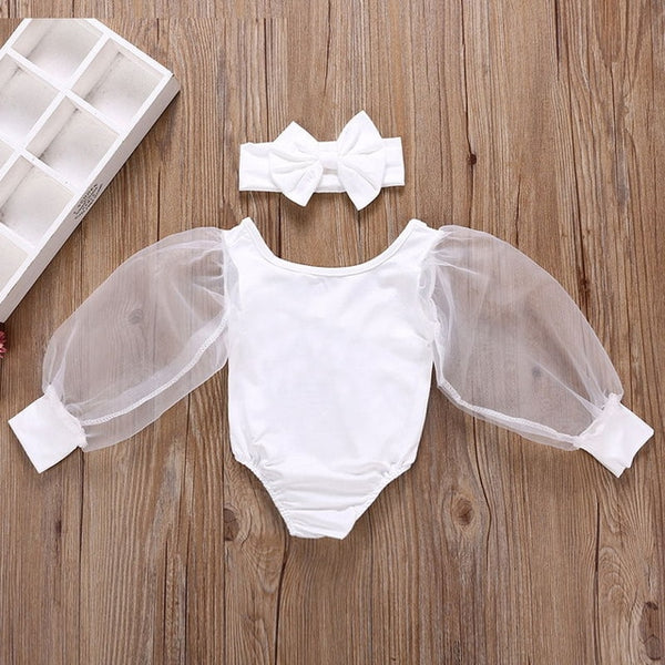 Adele Mesh Sleeve Bodysuit Set