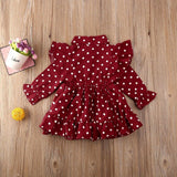 Mila Polka-Dot Ruffle Dress
