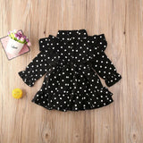 Mila Polka-Dot Ruffle Dress