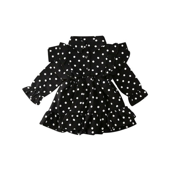 Mila Polka-Dot Ruffle Dress