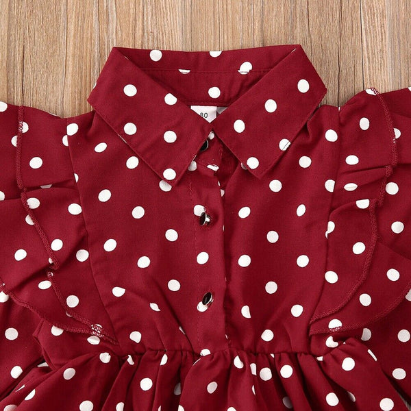 Mila Polka-Dot Ruffle Dress