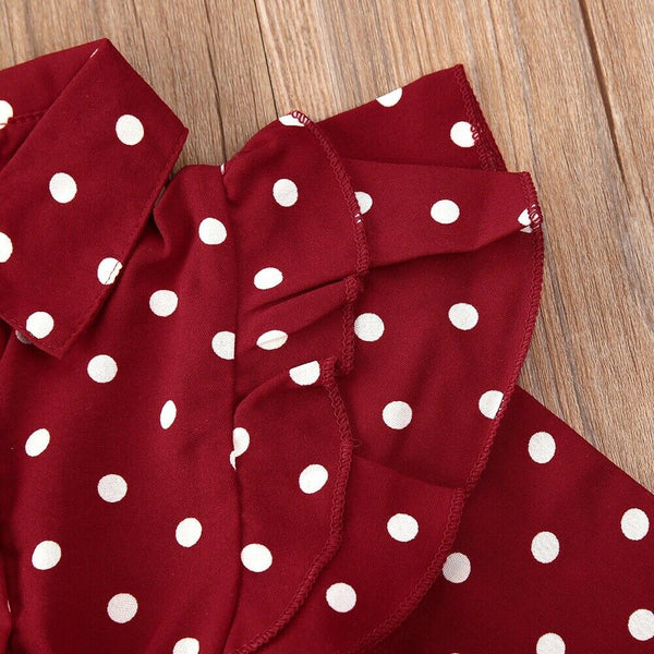 Mila Polka-Dot Ruffle Dress