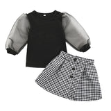 Blakely Mesh Sleeve Skirt Set