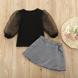 Blakely Mesh Sleeve Skirt Set