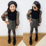 Blakely Mesh Sleeve Skirt Set