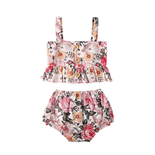 Dahlia Floral Ruffle Set