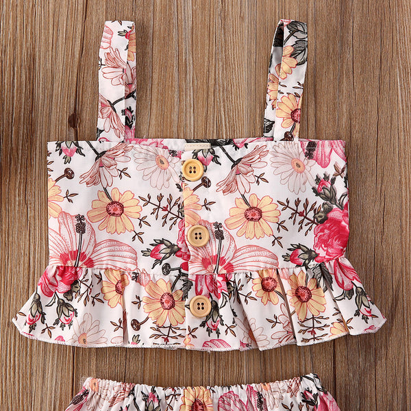 Dahlia Floral Ruffle Set