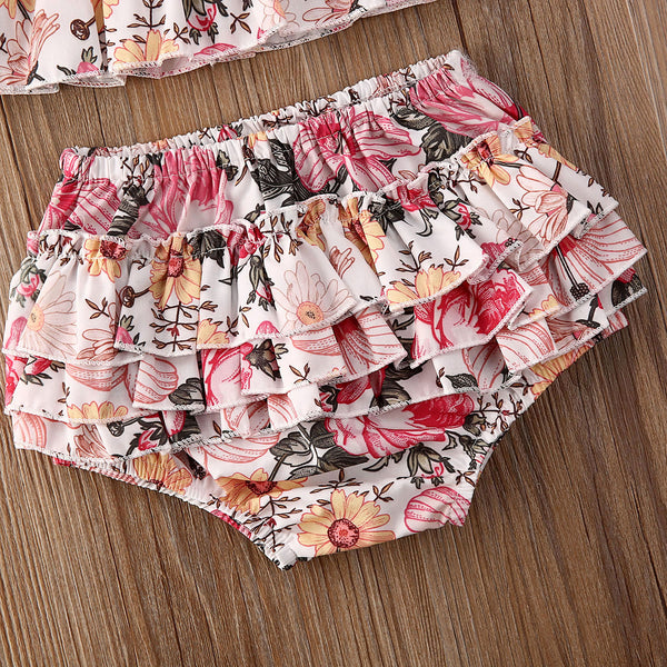 Dahlia Floral Ruffle Set