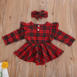Holly Tartan Sleeved Romper Set