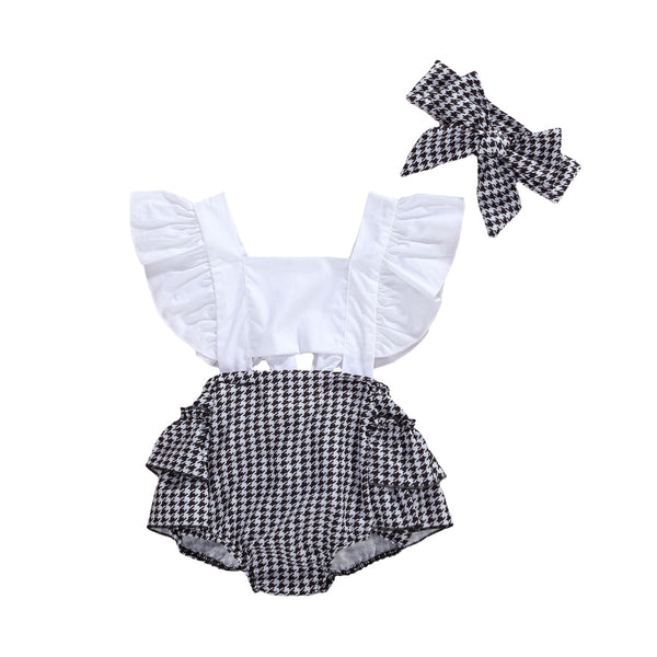 Ellis Houndstooth Romper Set