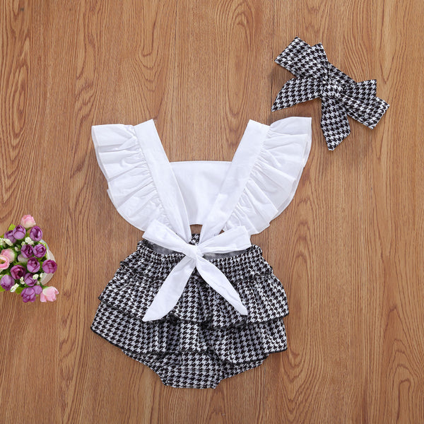 Ellis Houndstooth Romper Set