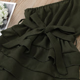 Evita One-Shoulder Ruffle Dress