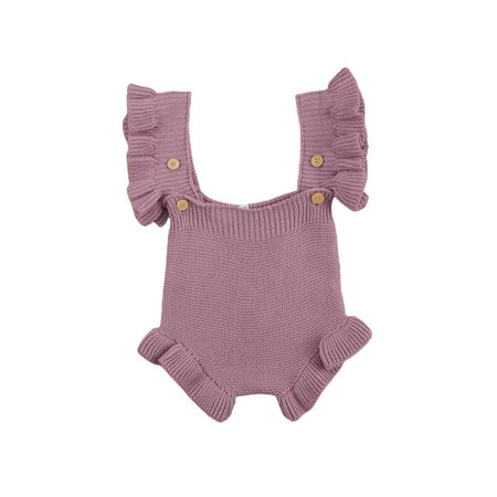 Grace Pompom Heart Knit Romper