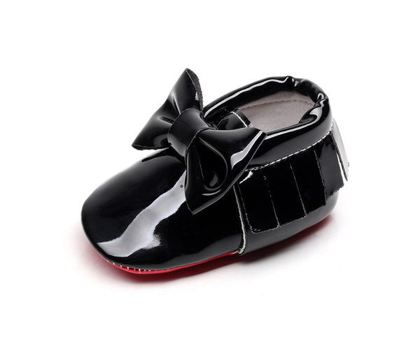 Mini Lou Bee Patent Moccasins