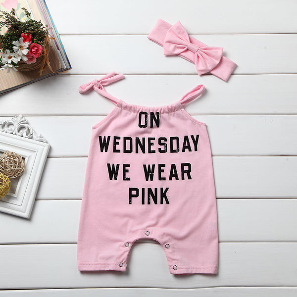Pink Wednesday Romper Set