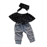 Estelle Polka-Dot Denim Set
