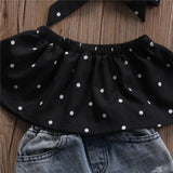 Estelle Polka-Dot Denim Set
