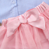 Carly Pin Stripe Tutu Set